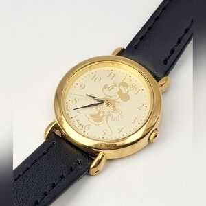 Vintage Seiko ALBA Minnie Mouse Disney Watch V501-6N10 — Gold Tone